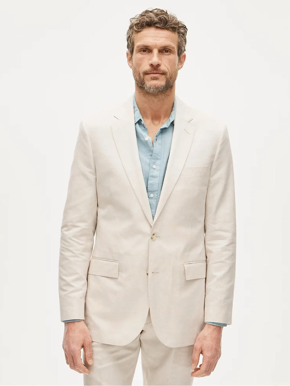 J. CREW Ludlow Slim-fit suit jacket in Baird McNutt Irish cotton-linen 40 R $298 - Picture 2 of 10